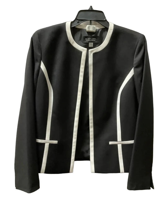 Blazer By Black Label In Black & White, Size: 8