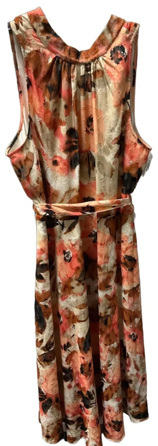 Dress Casual Maxi By Anne Klein In Multi-colored, Size: 14