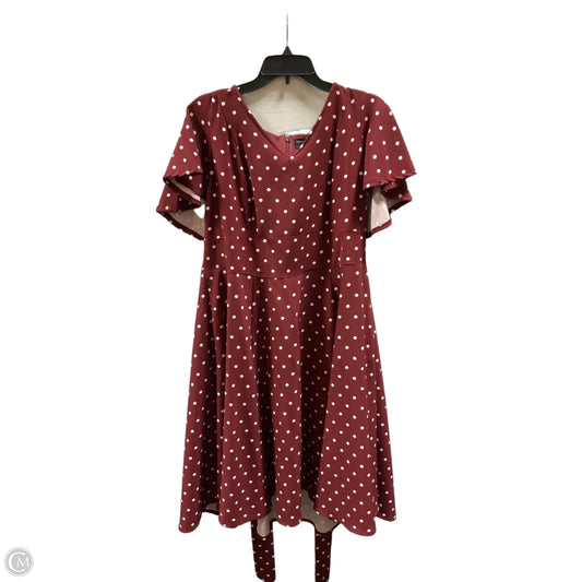 Dress Casual Maxi By Lane Bryant In Polkadot Pattern, Size: Xxl