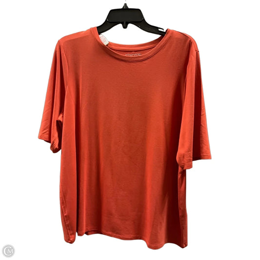Top Short Sleeve Basic By Chicos In Orange, Size: Xl