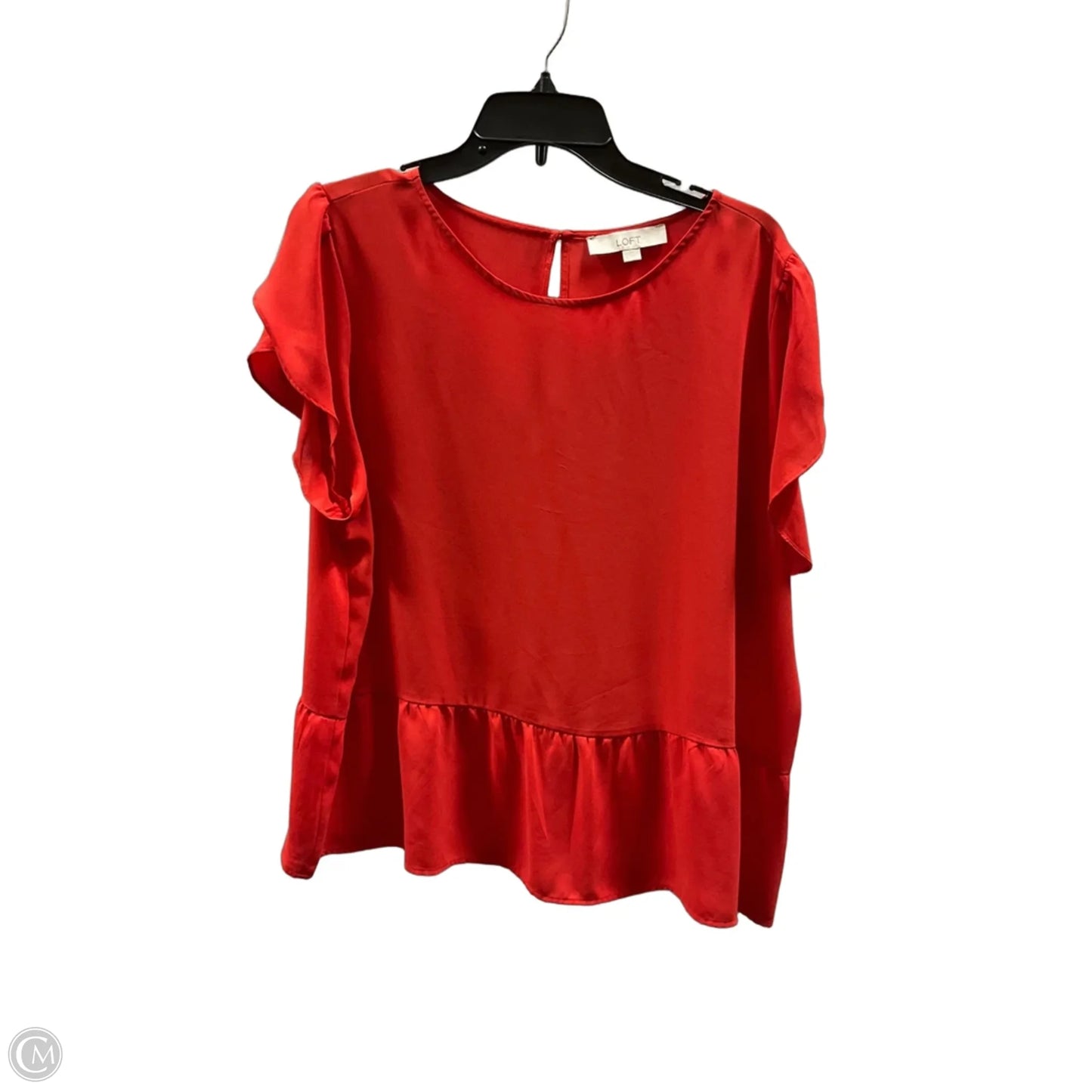 Top Short Sleeve By Loft In Red, Size: Xl