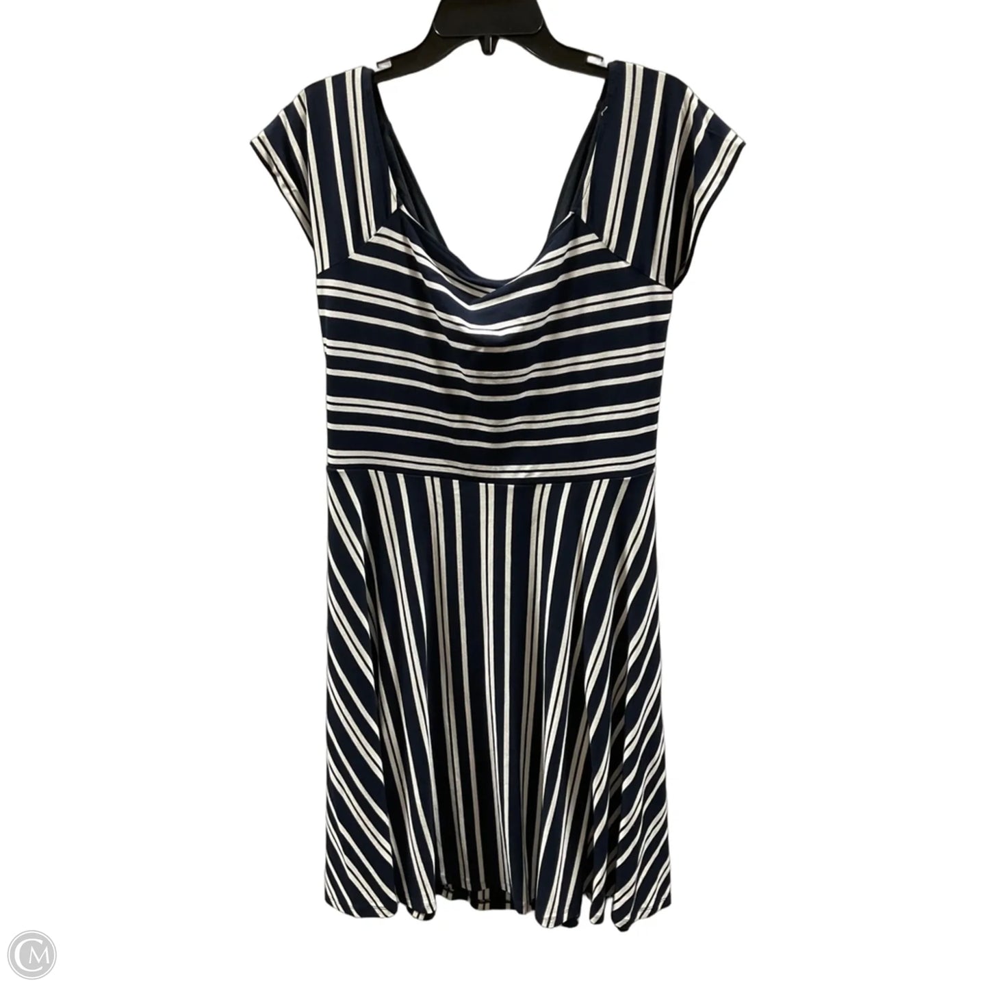 Dress Casual Midi By Loft In Striped Pattern, Size: Xl