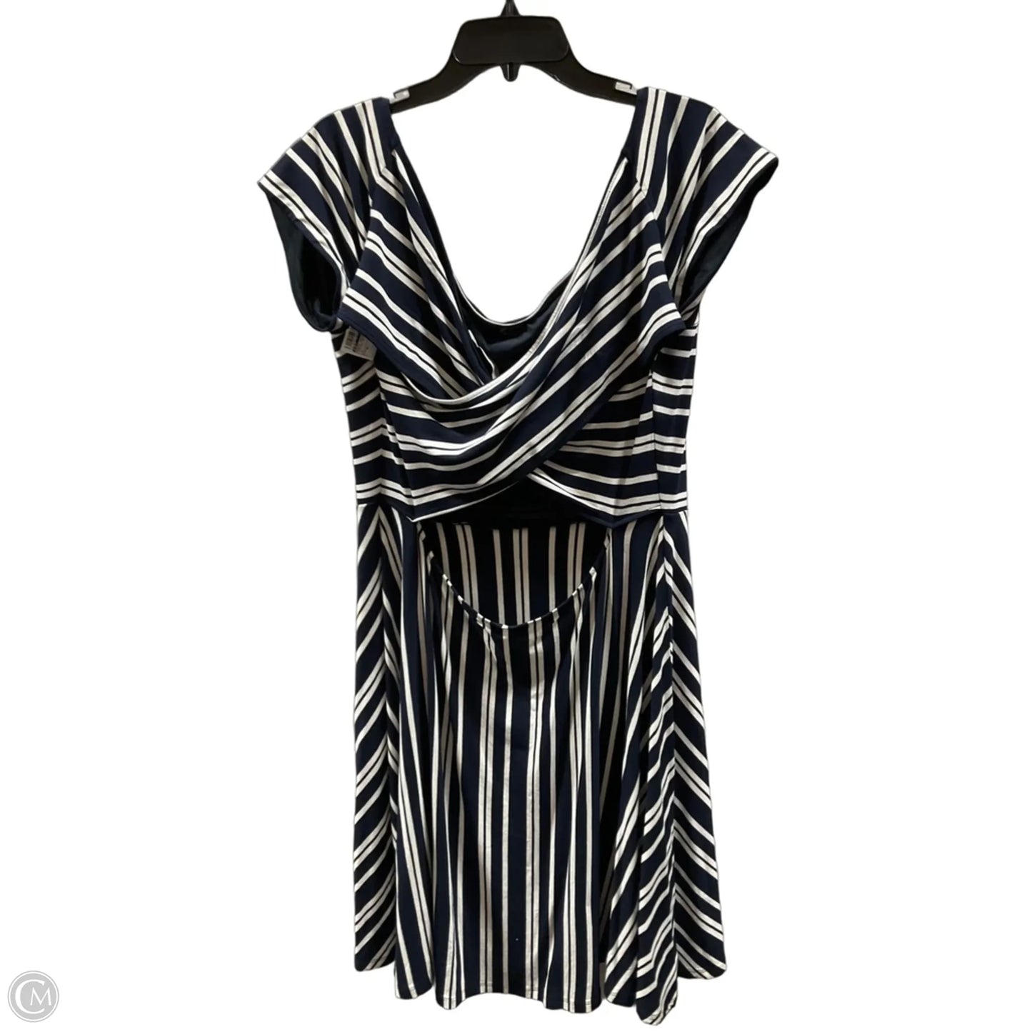 Dress Casual Midi By Loft In Striped Pattern, Size: Xl
