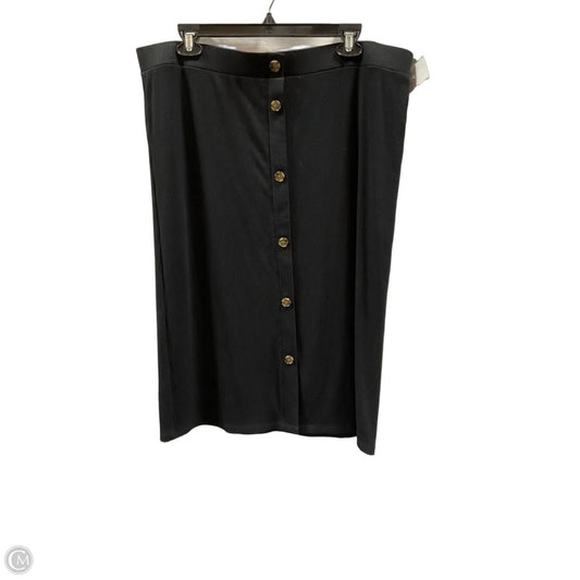 Skirt Midi By Loft In Black, Size: Xl