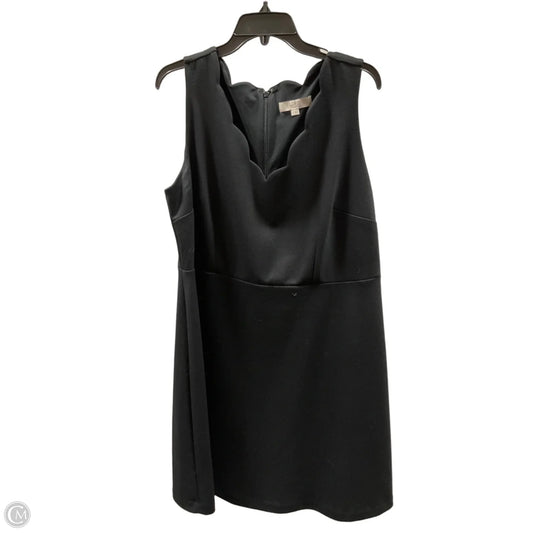 Dress Casual Midi By Loft In Black, Size: 16