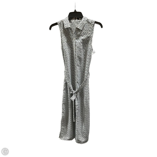 Dress Casual Midi By Banana Republic In Blue & White, Size: 0