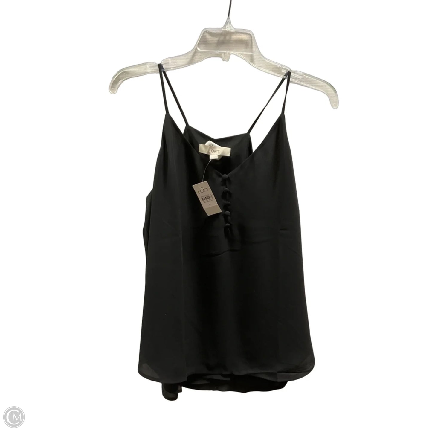 Top Sleeveless By Loft In Black, Size: M