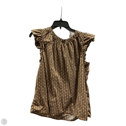 Top Sleeveless By Loft In Brown, Size: M