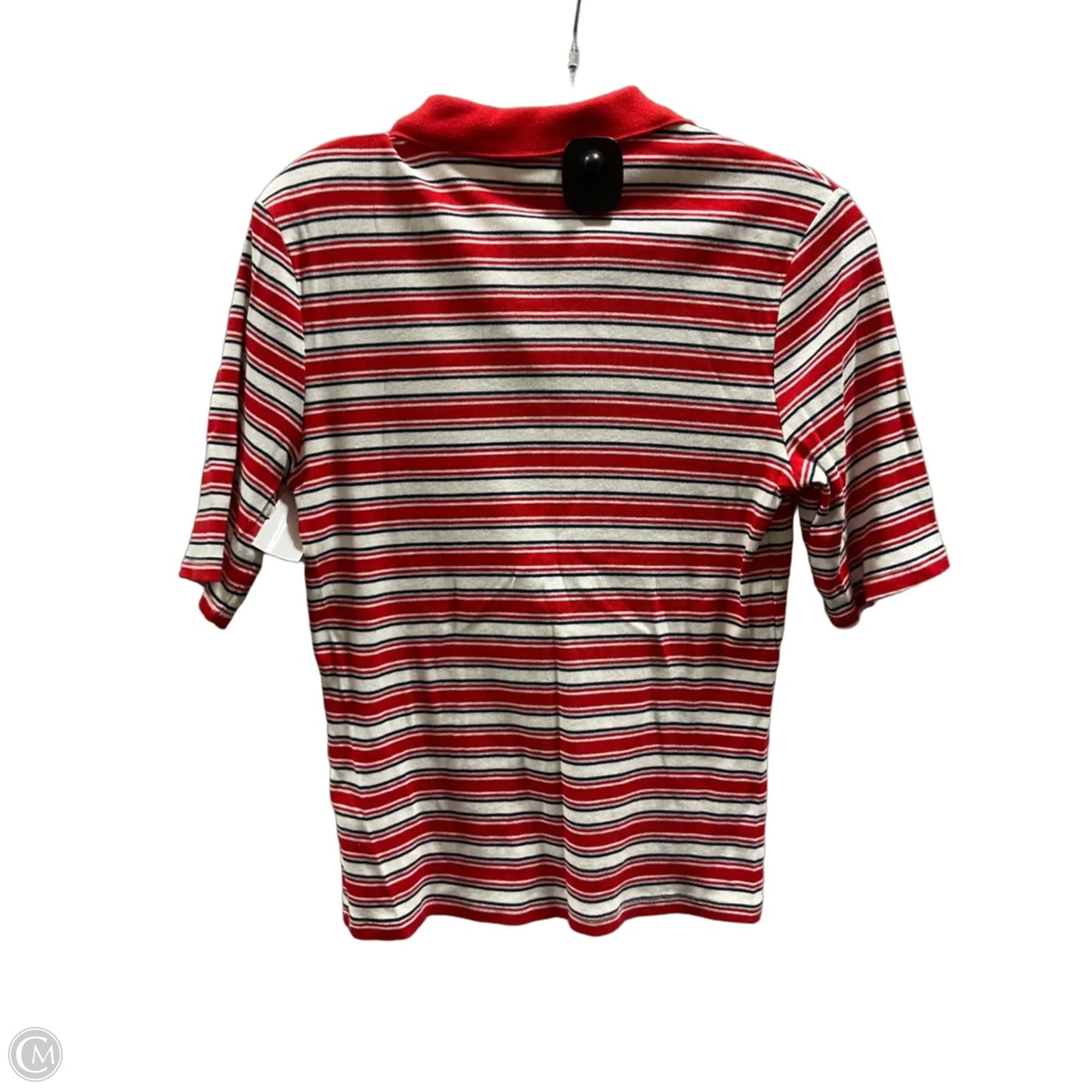 Top Short Sleeve By H&m In Striped Pattern, Size: L