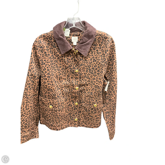 Jacket Denim By J. Crew In Leopard Print, Size: S