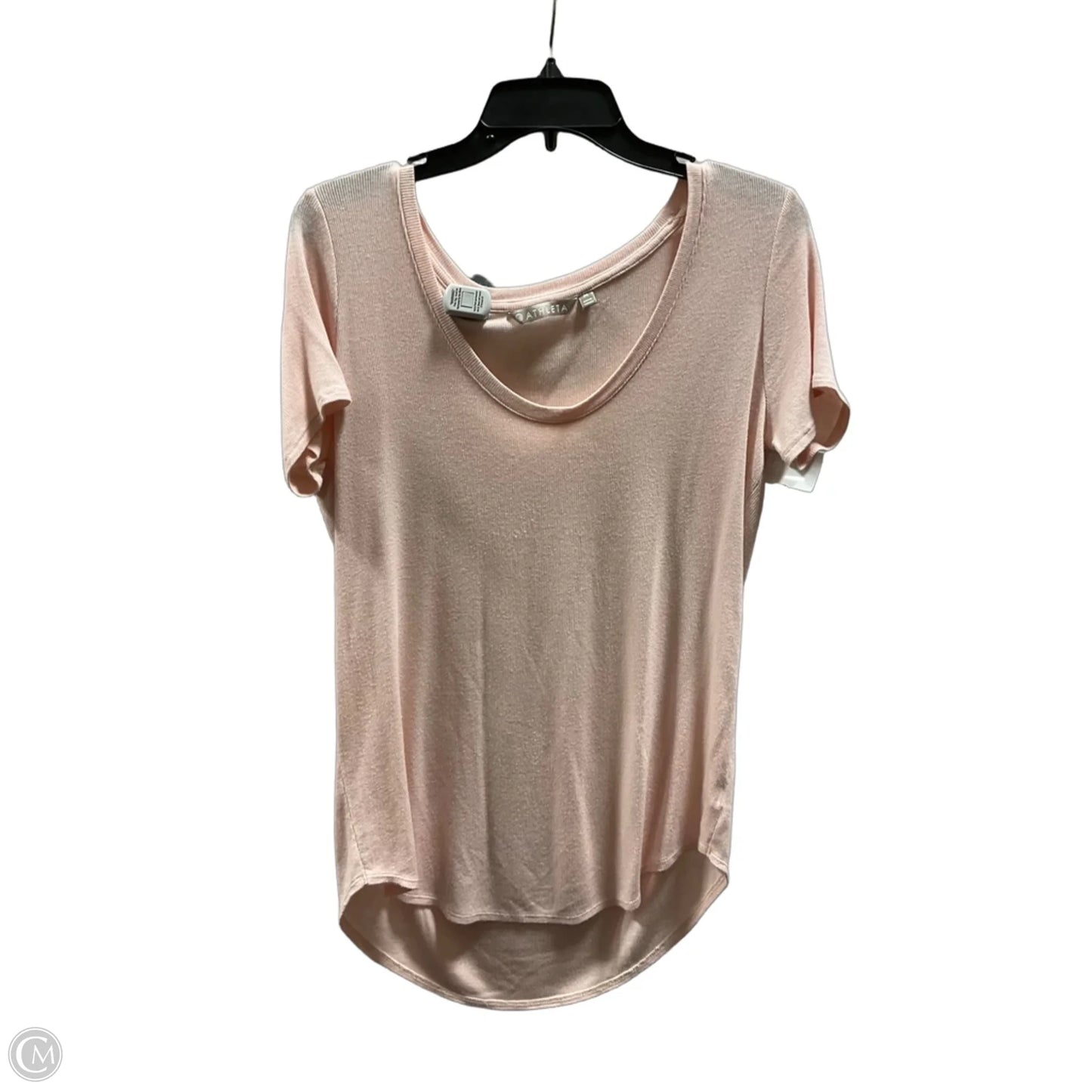 Athletic Top Short Sleeve By Athleta In Pink, Size: M