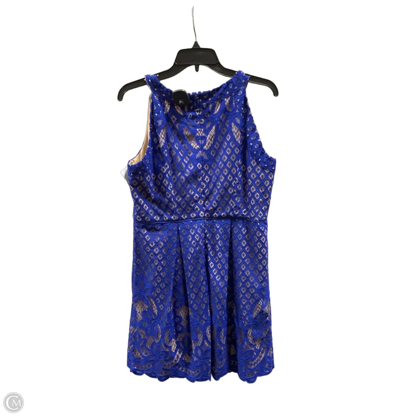 Dress Casual Midi By Chicos In Blue & Tan, Size: M