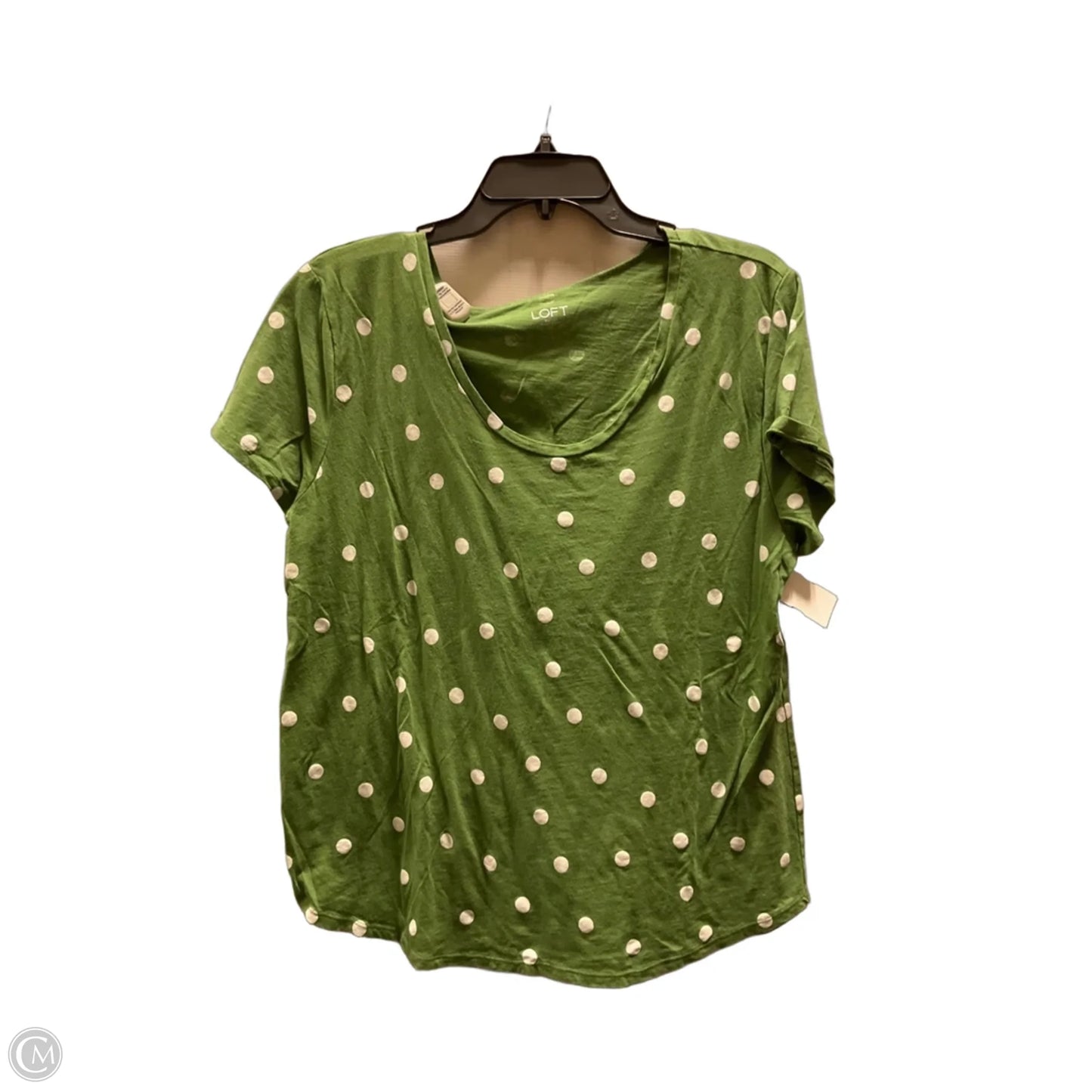 Top Short Sleeve Basic By Loft In Polkadot Pattern, Size: Xl