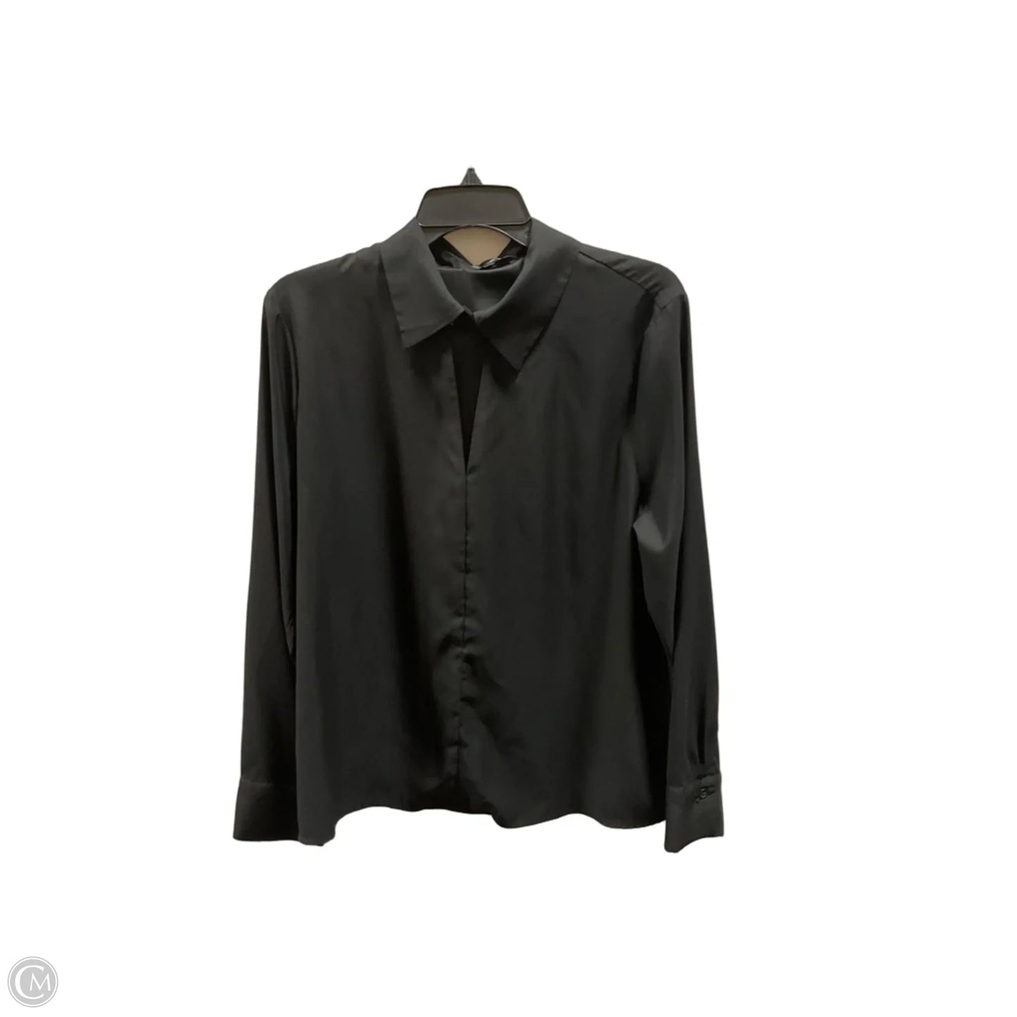 Blouse Long Sleeve By Banana Republic In Black, Size: L
