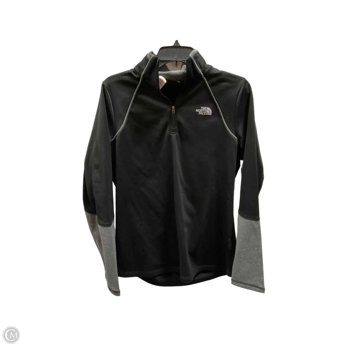 Athletic Top Long Sleeve Collar By The North Face In Black, Size: L