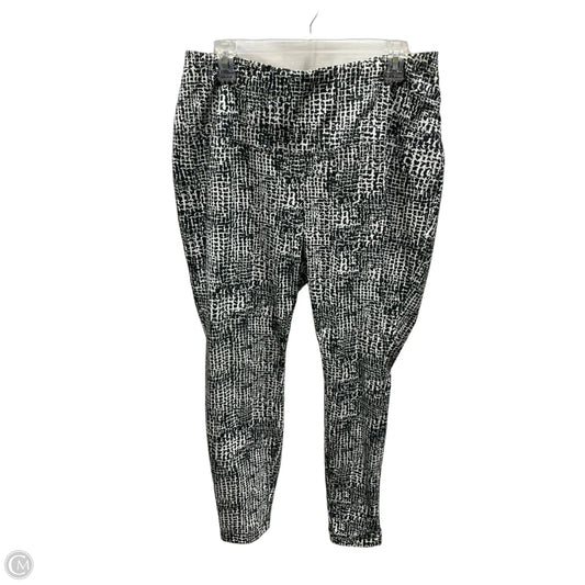 Athletic Leggings By Zenergy By Chicos In Black & White, Size: L