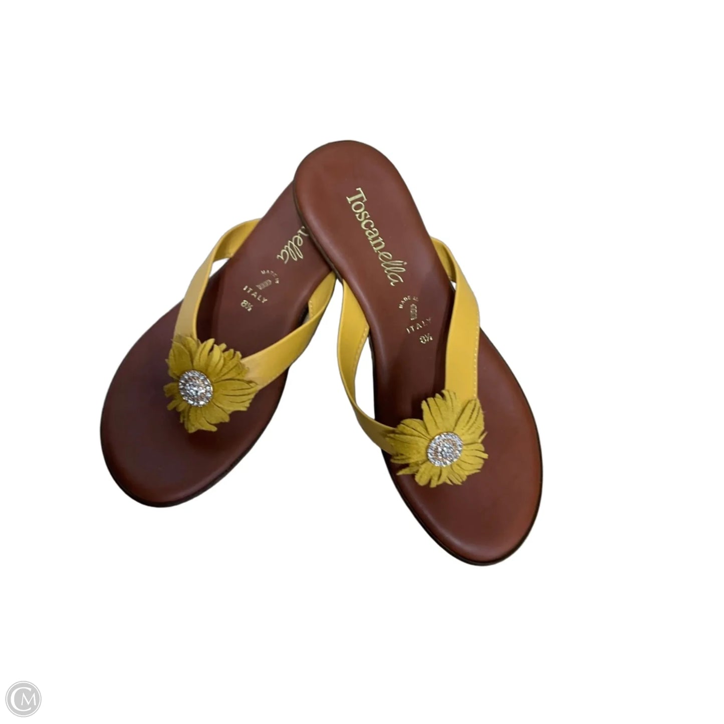 Sandals Flats By Toscanella In Yellow, Size: 8.5
