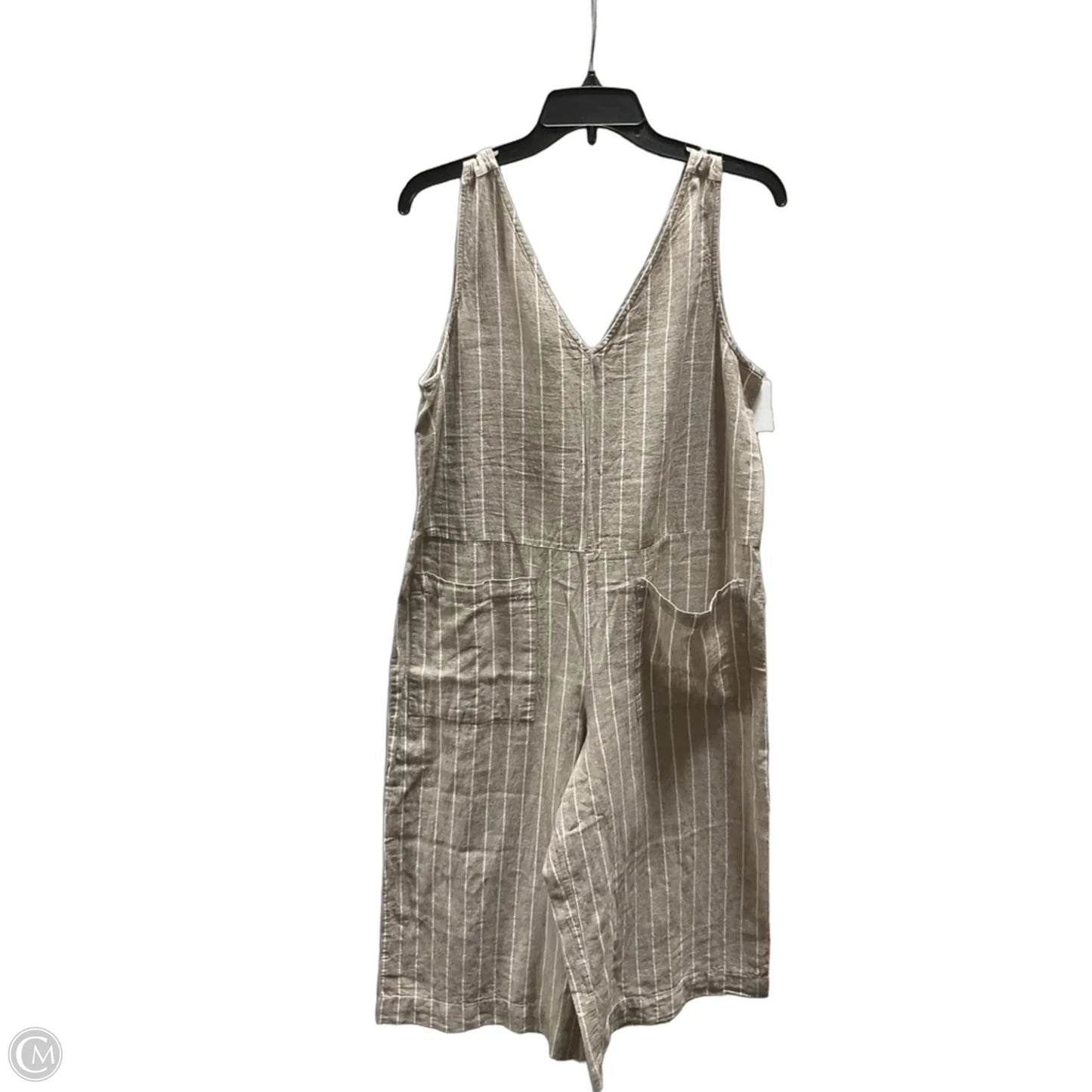 Jumpsuit By Beachlunchlounge In Tan & White, Size: L