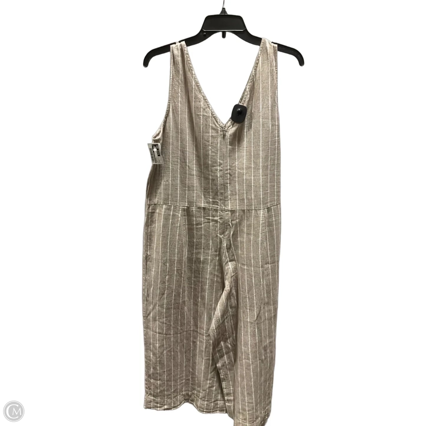 Jumpsuit By Beachlunchlounge In Tan & White, Size: L