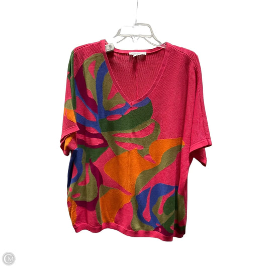 Top Short Sleeve By Chicos In Multi-colored, Size: Xl