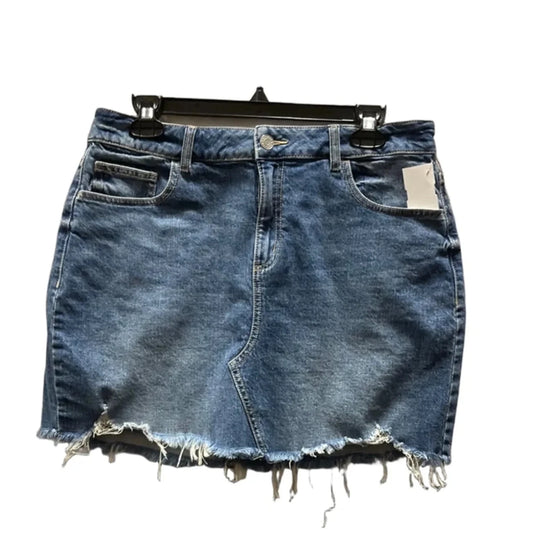 Skirt Mini & Short By Garage In Blue Denim, Size: 12