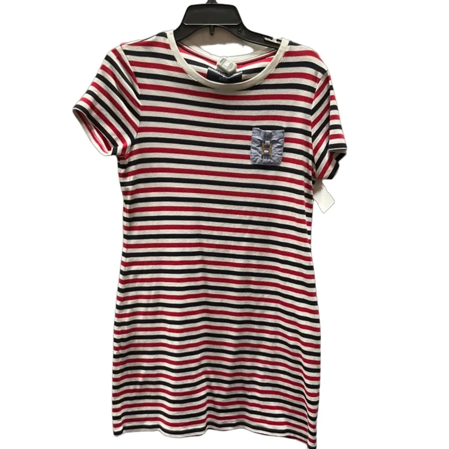 Dress Casual Midi By Tommy Hilfiger In Striped Pattern, Size: M