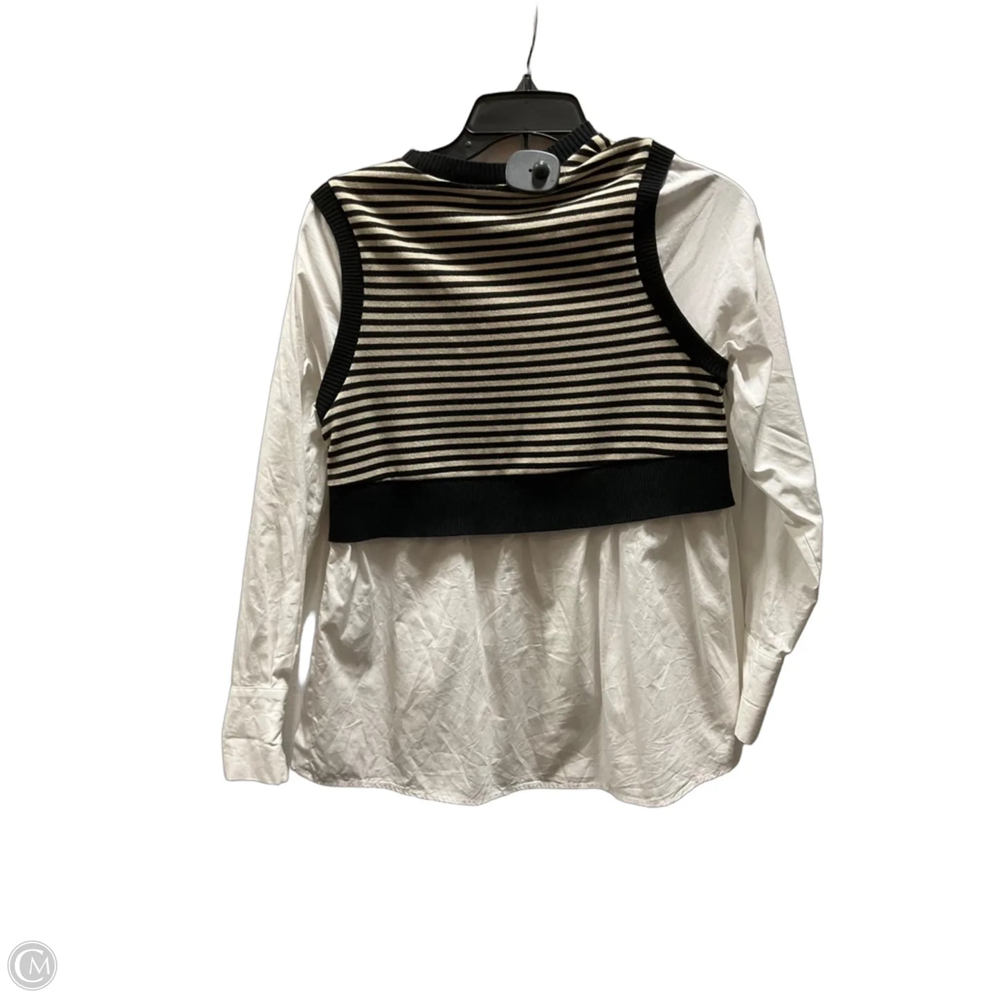 Top Long Sleeve By Maeve In Striped Pattern, Size: S