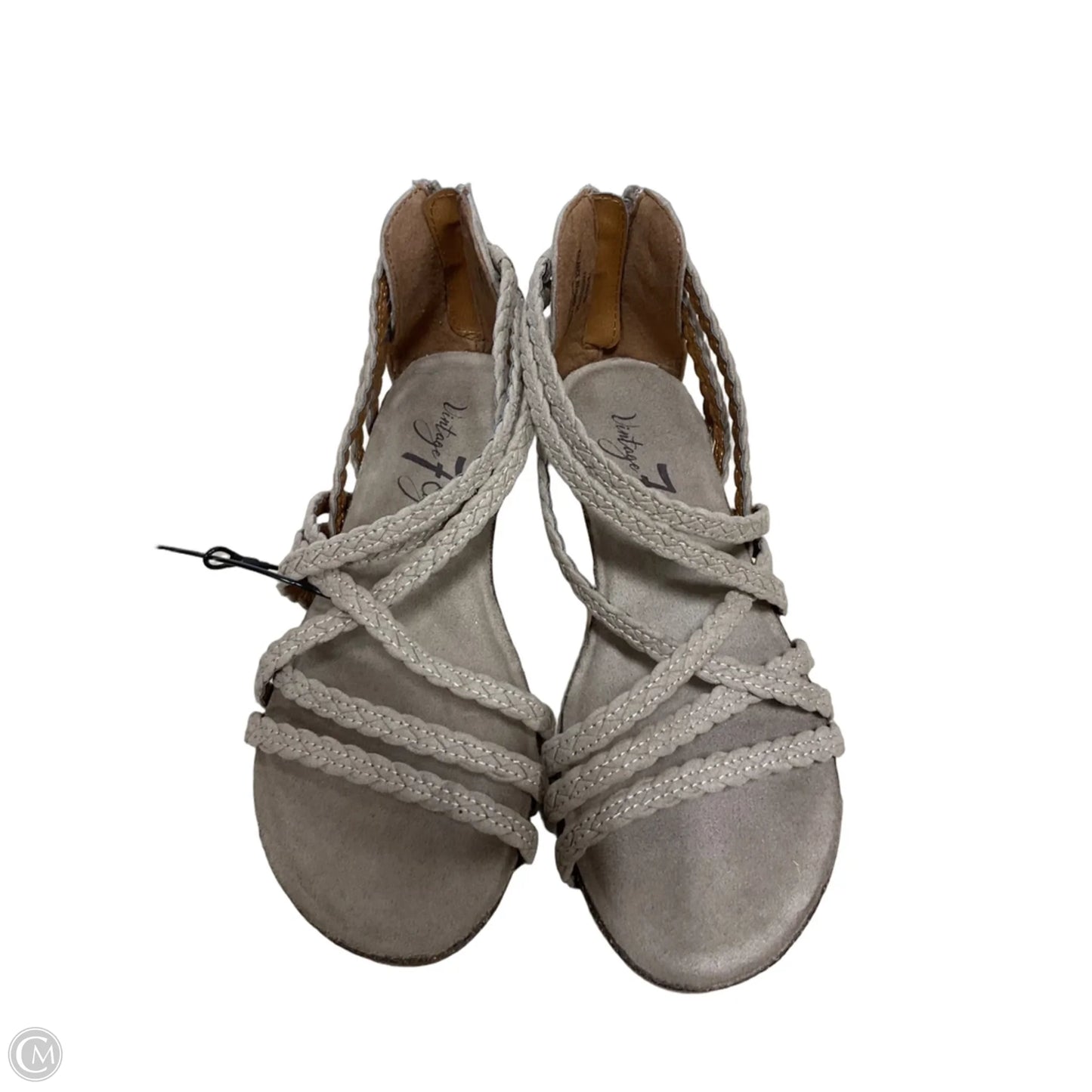 Sandals Heels Wedge By Cmf In Tan, Size: 7