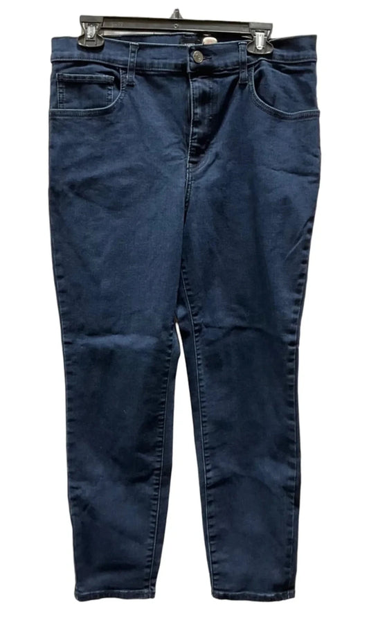 Jeans Straight By Express In Blue Denim, Size: 14
