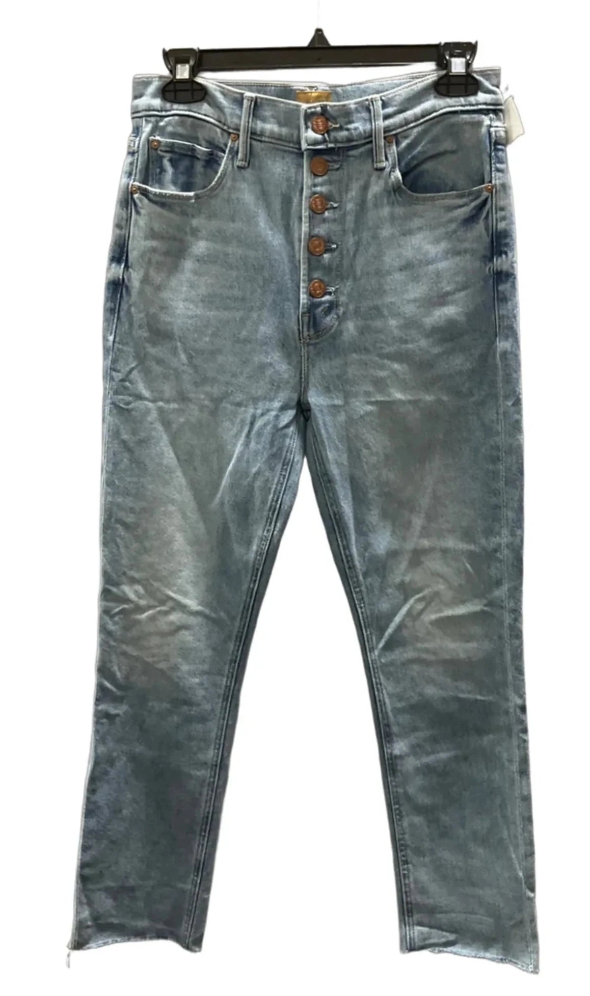 Jeans Straight By Mother In Blue Denim, Size: 6