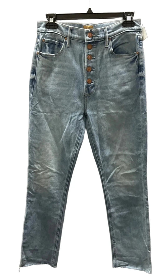 Jeans Straight By Mother In Blue Denim, Size: 6