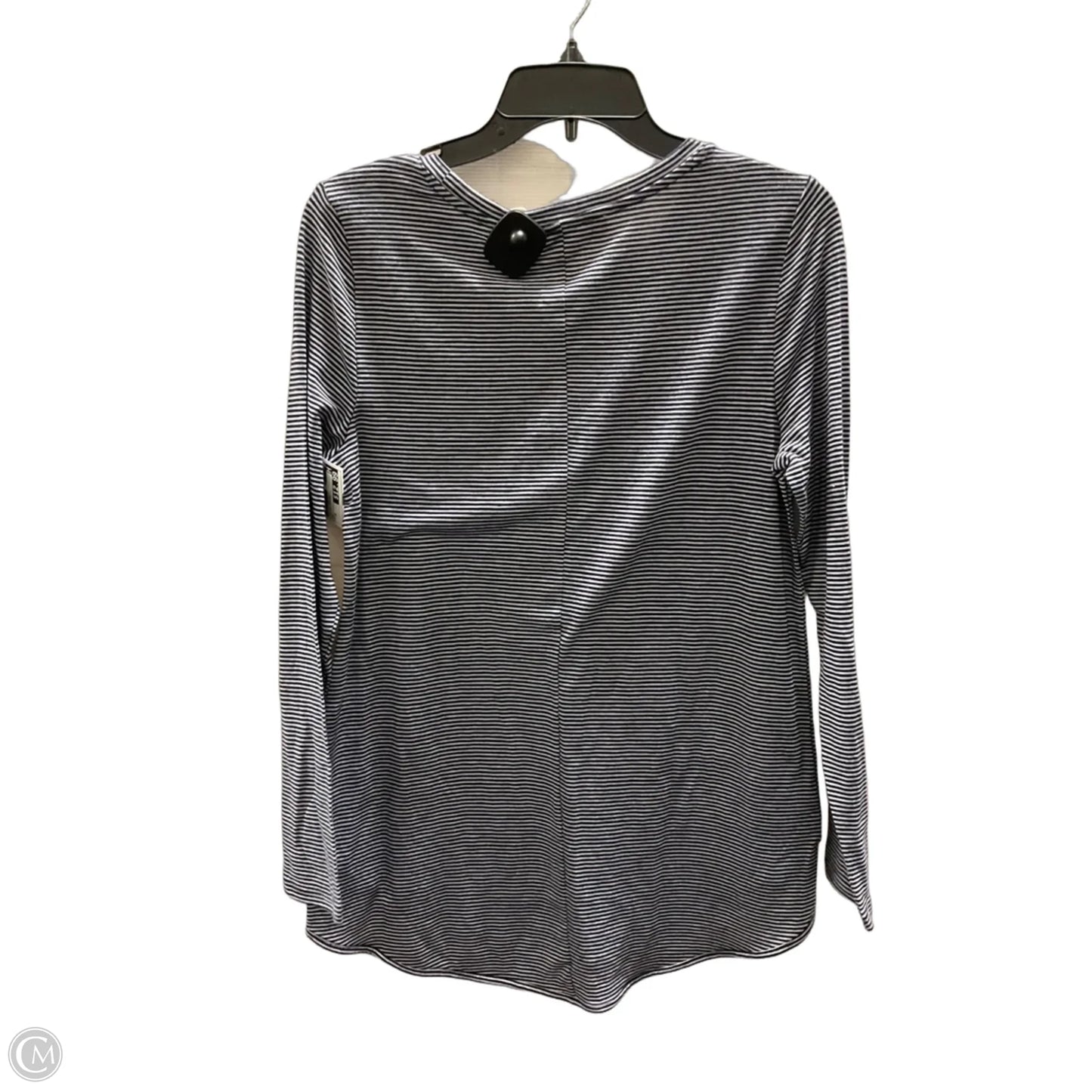 Top Long Sleeve Basic By Loft In Striped Pattern, Size: M