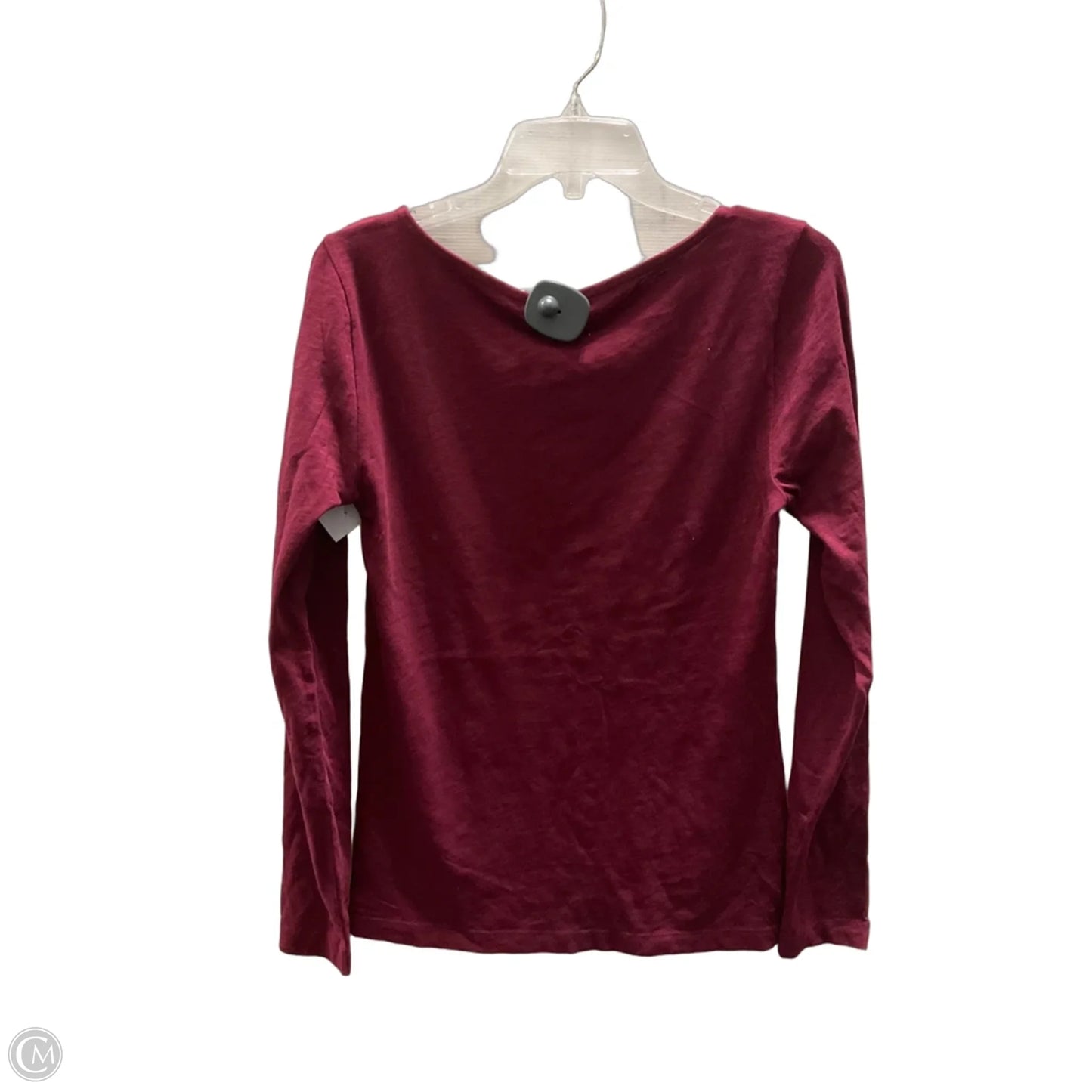Top Long Sleeve Basic By J. Crew In Maroon, Size: M