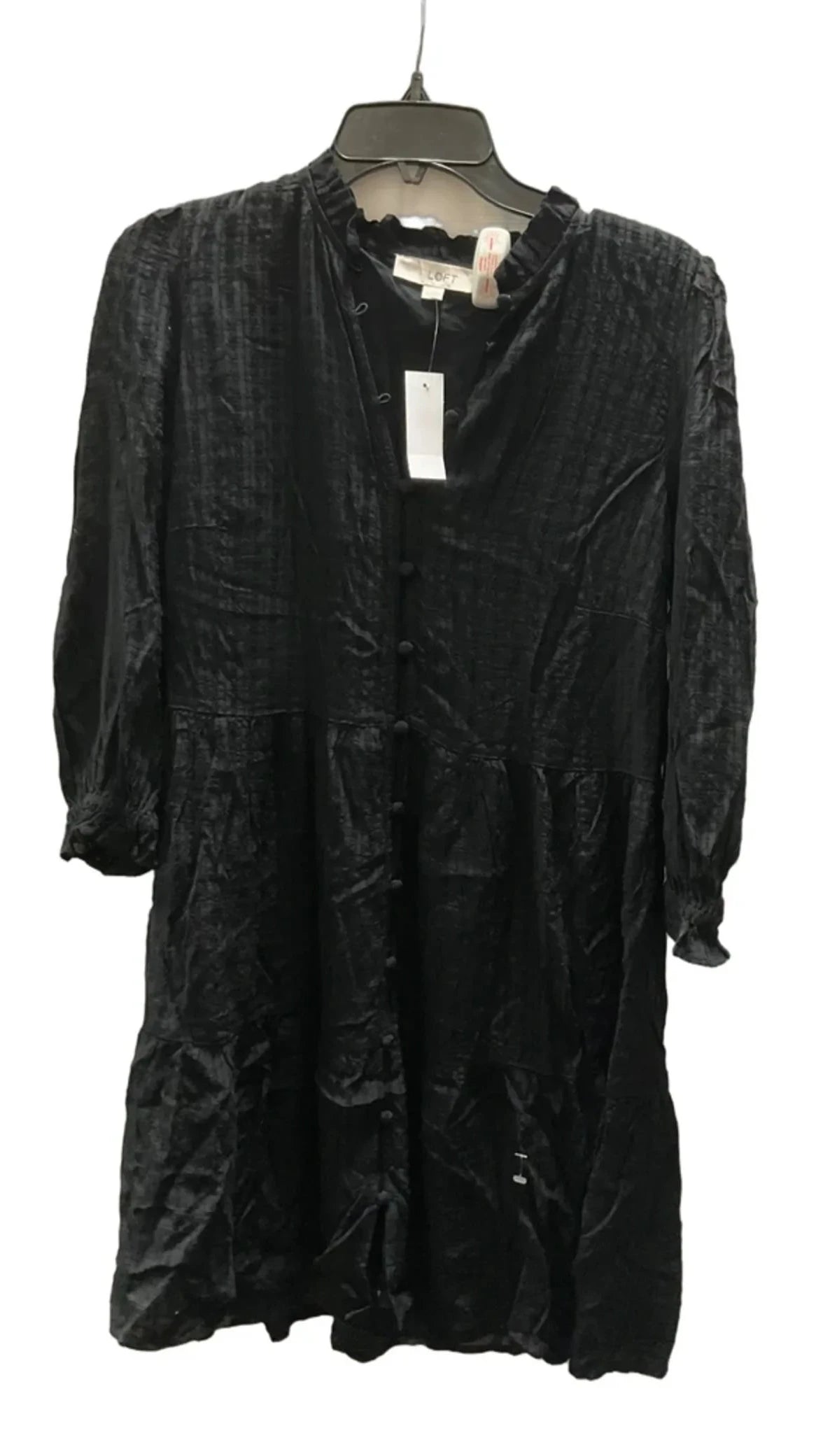 Dress Casual Midi By Loft In Black, Size: M