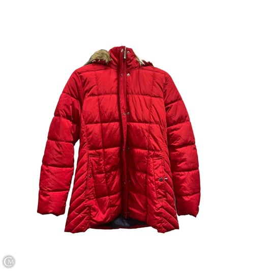 Coat Puffer & Quilted By Tommy Hilfiger In Red, Size: L