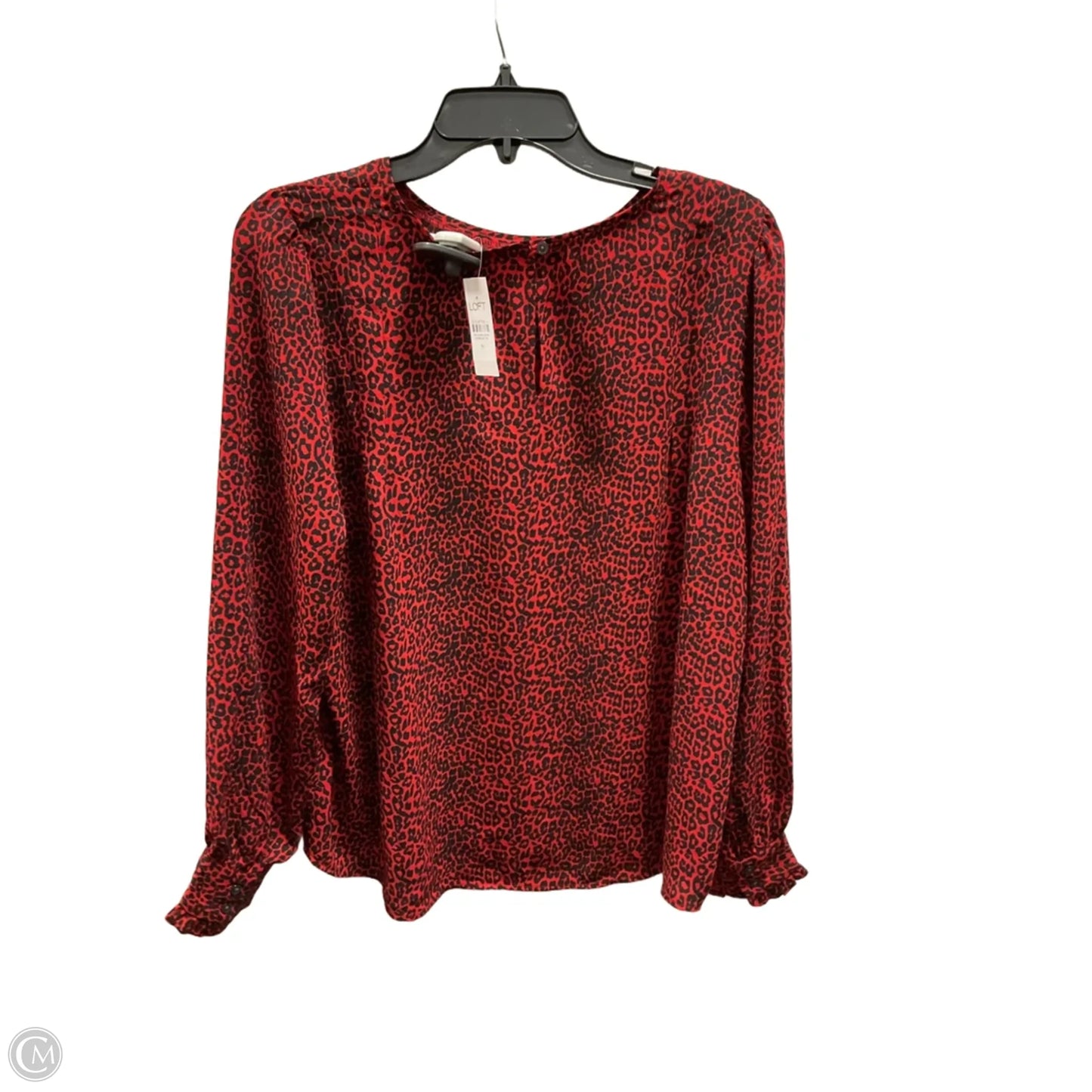 Top Long Sleeve By Loft In Animal Print, Size: M