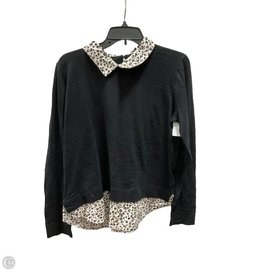 Top Long Sleeve By J. Crew In Black, Size: L