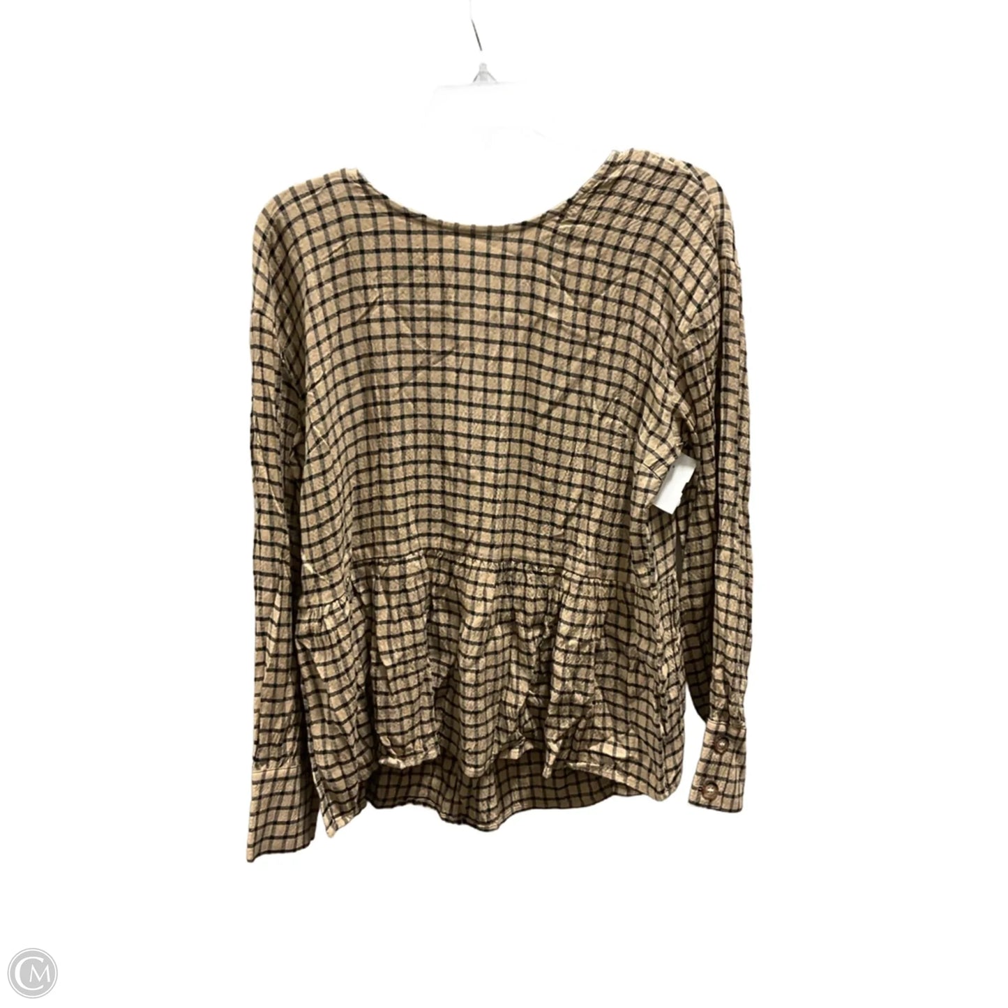 Top Long Sleeve By Madewell In Beige, Size: M
