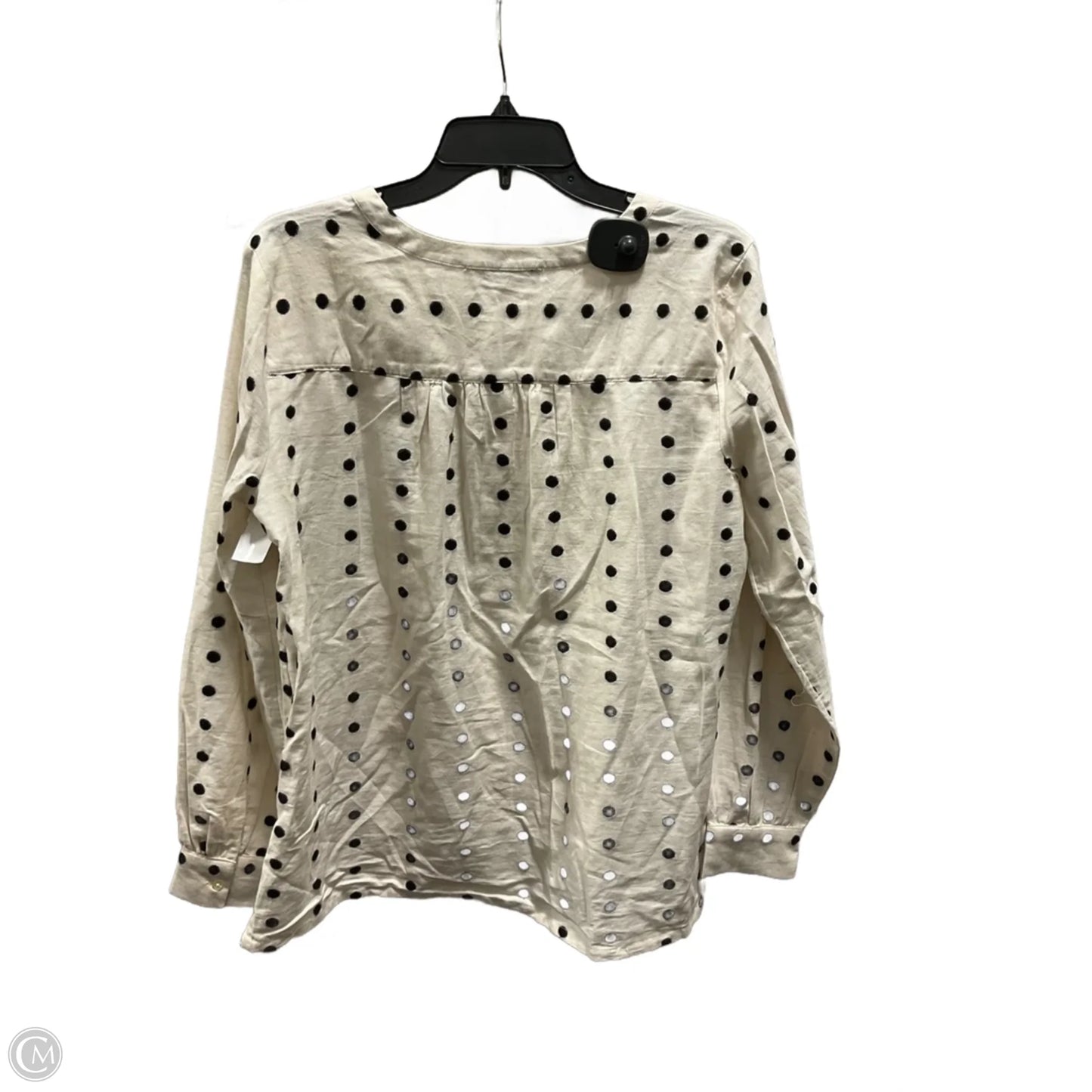 Top Long Sleeve By Loft In White, Size: Medium