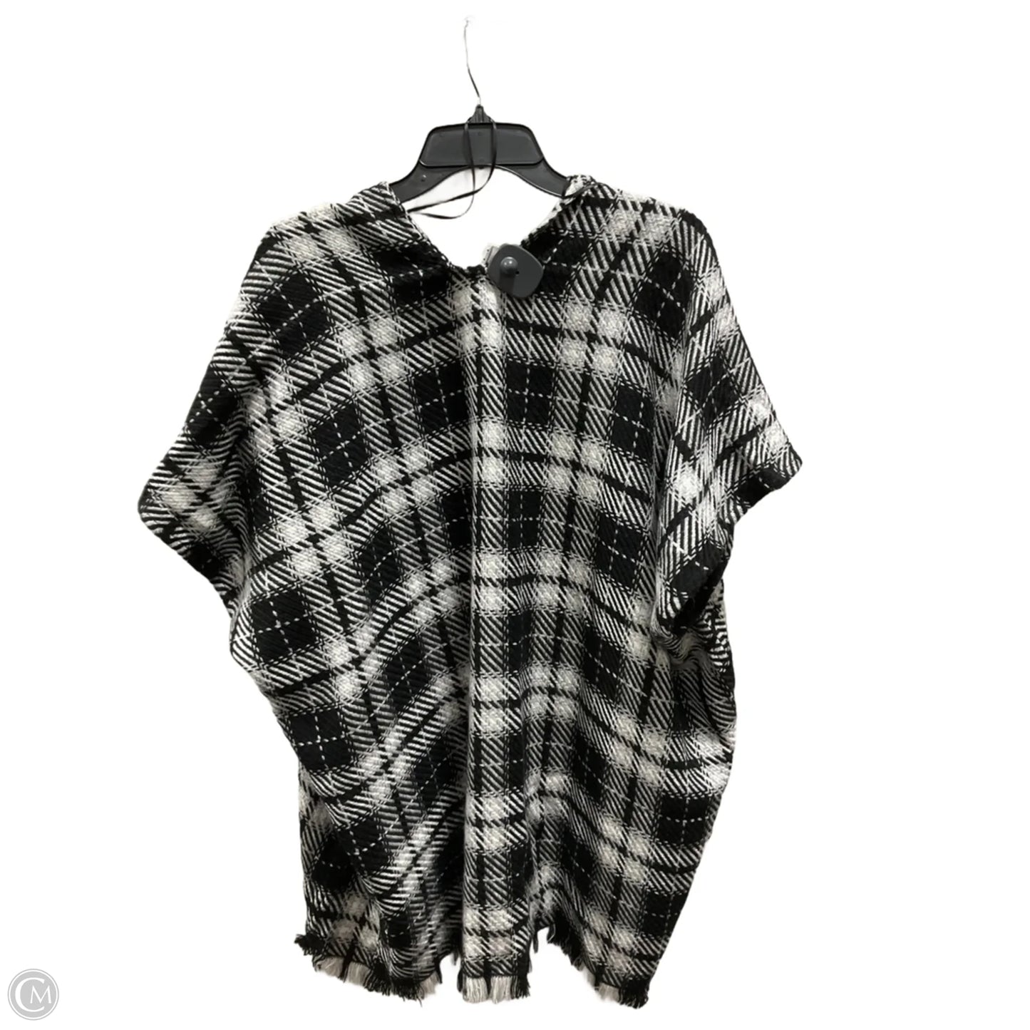 Shawl By Loft In Black & White, Size: Xs