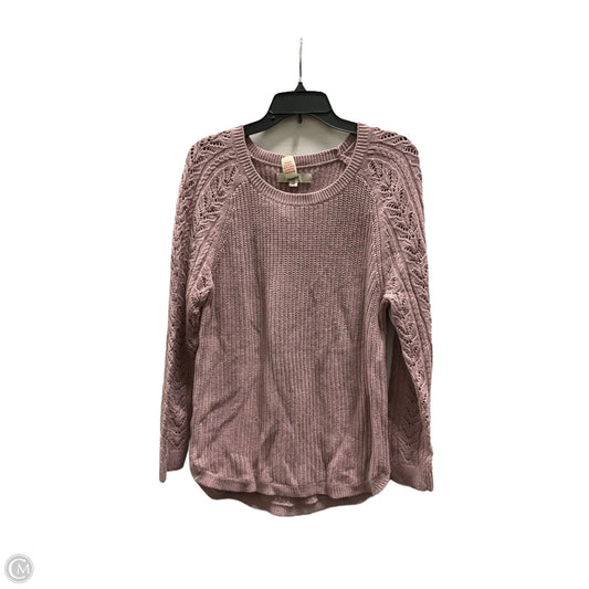 Top Long Sleeve By Loft In Pink, Size: L