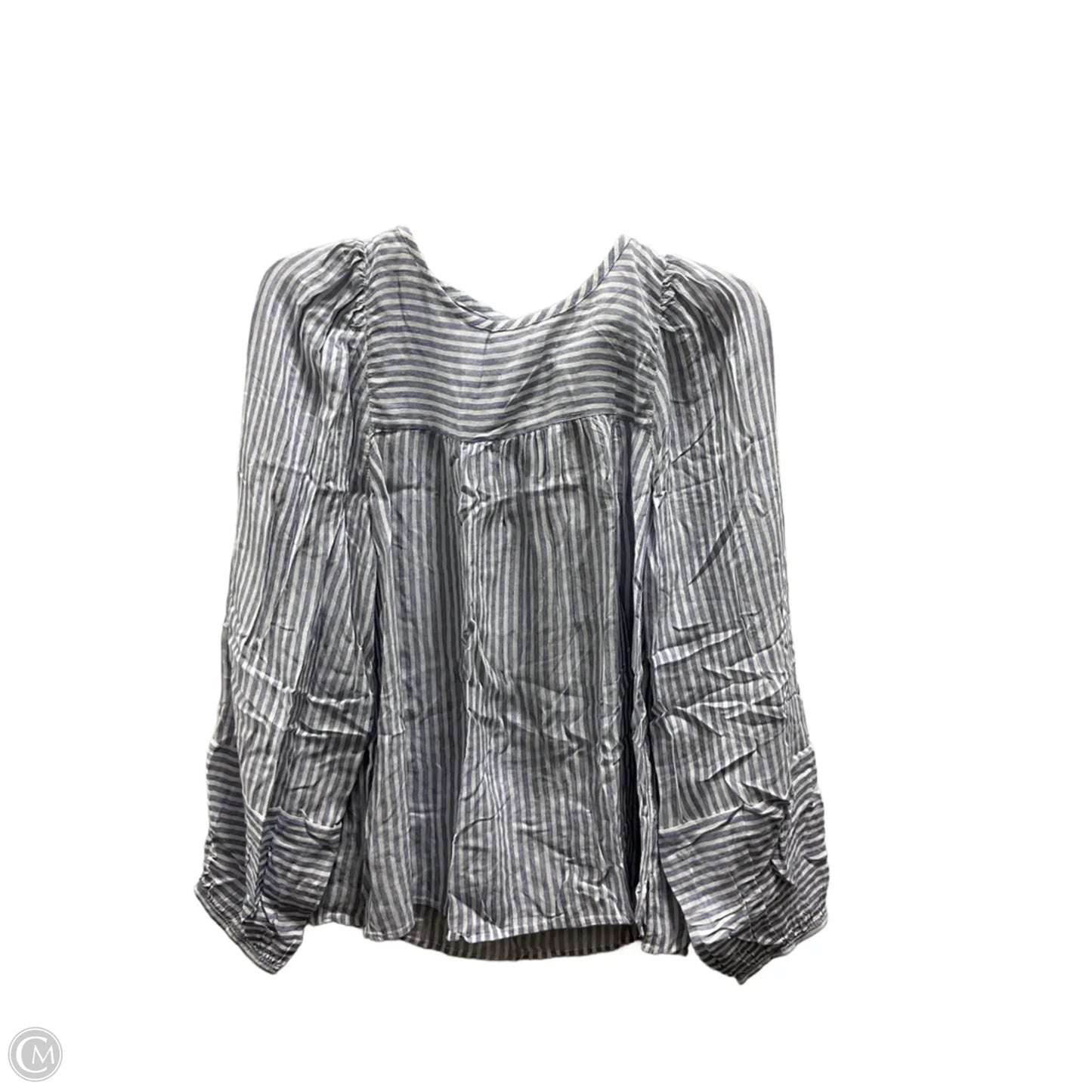 Top Long Sleeve By Loft In Striped Pattern, Size: M