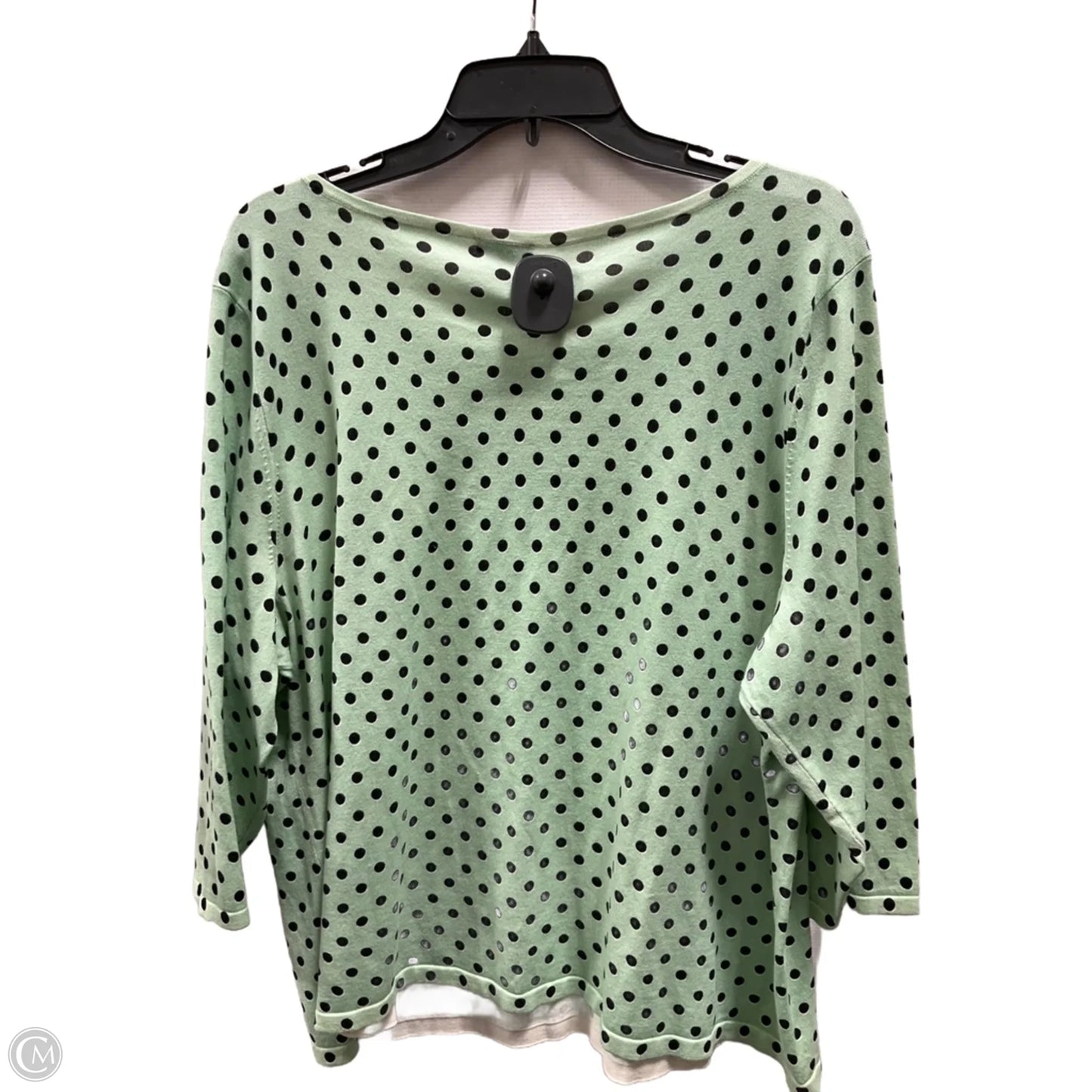 Top Short Sleeve By Talbots In Polkadot Pattern, Size: 3x