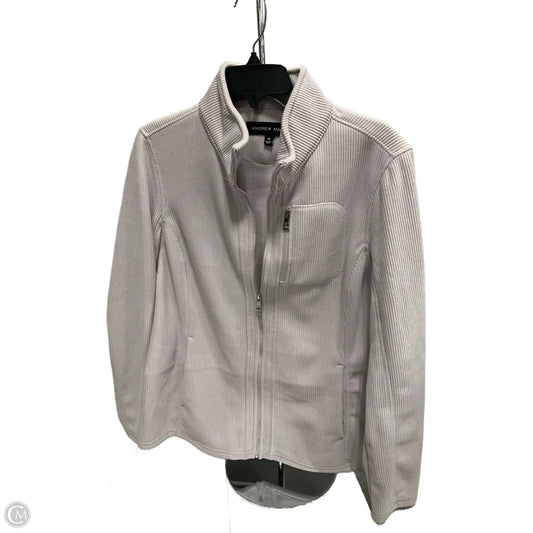 Athletic Jacket By Andrew Marc In Purple, Size: M