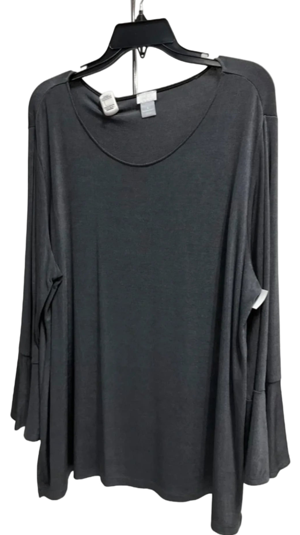 Top 3/4 Sleeve By Chicos In Grey, Size: Xxl