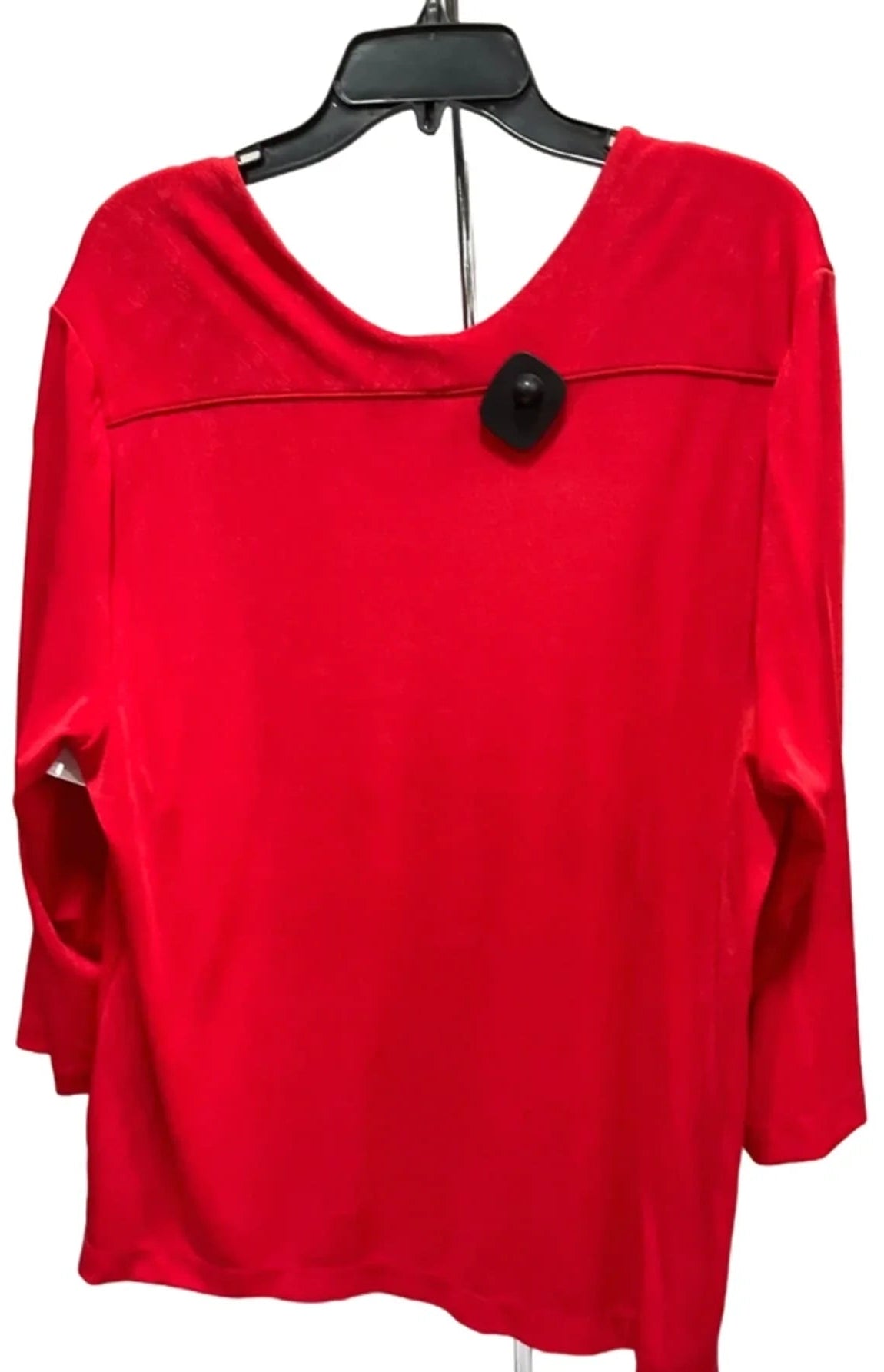Top 3/4 Sleeve By Chicos In Red, Size: Xxl