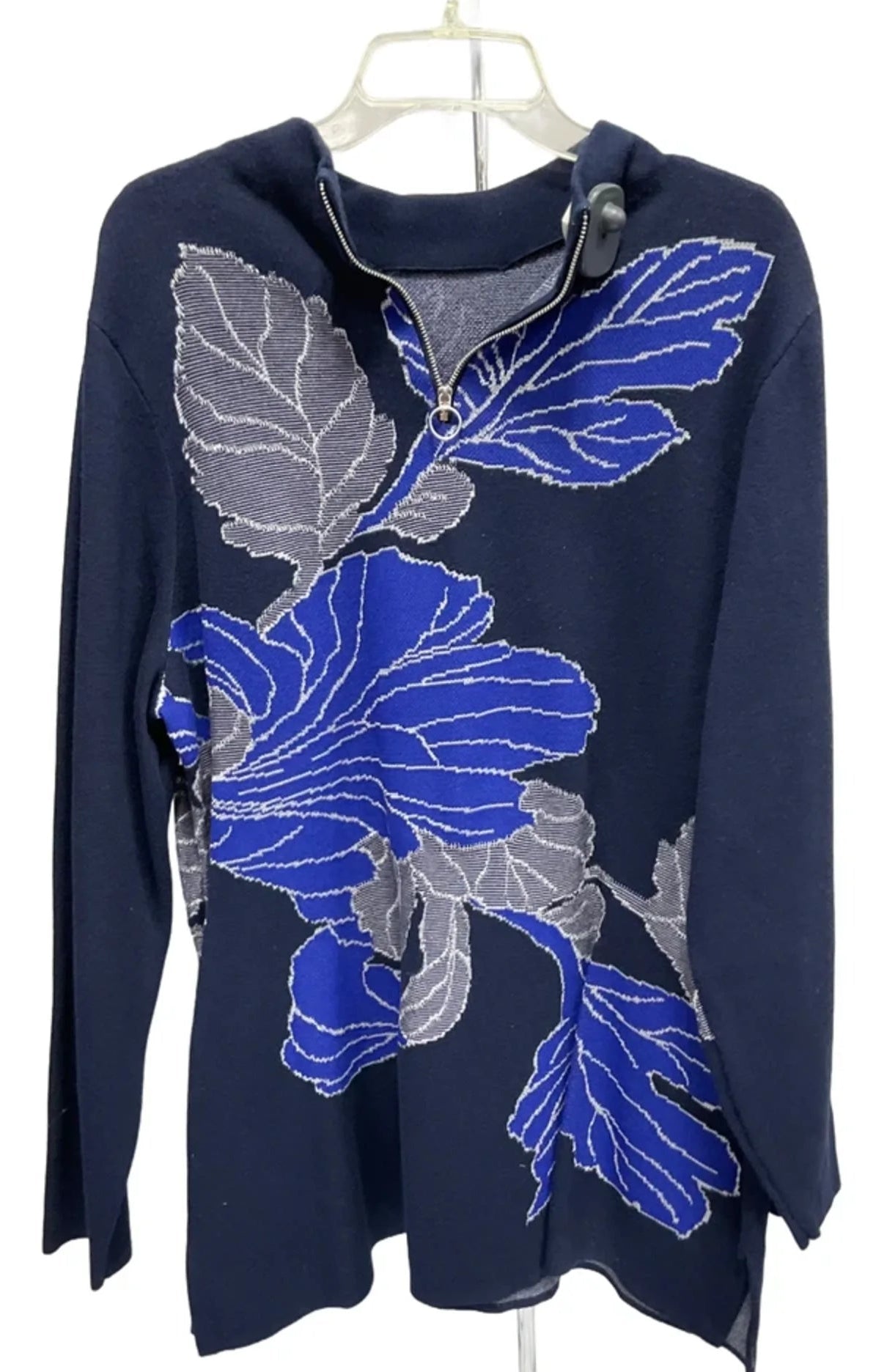 Top Long Sleeve By Chicos In Blue, Size: Xxl
