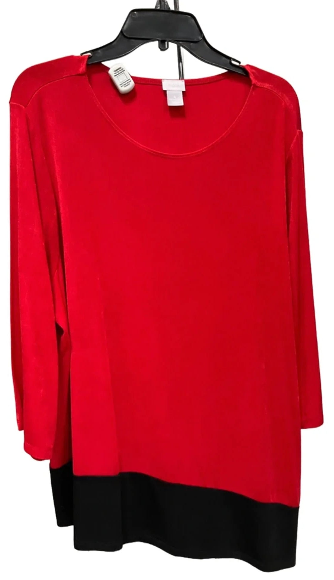 Top 3/4 Sleeve By Chicos In Red, Size: Xxl
