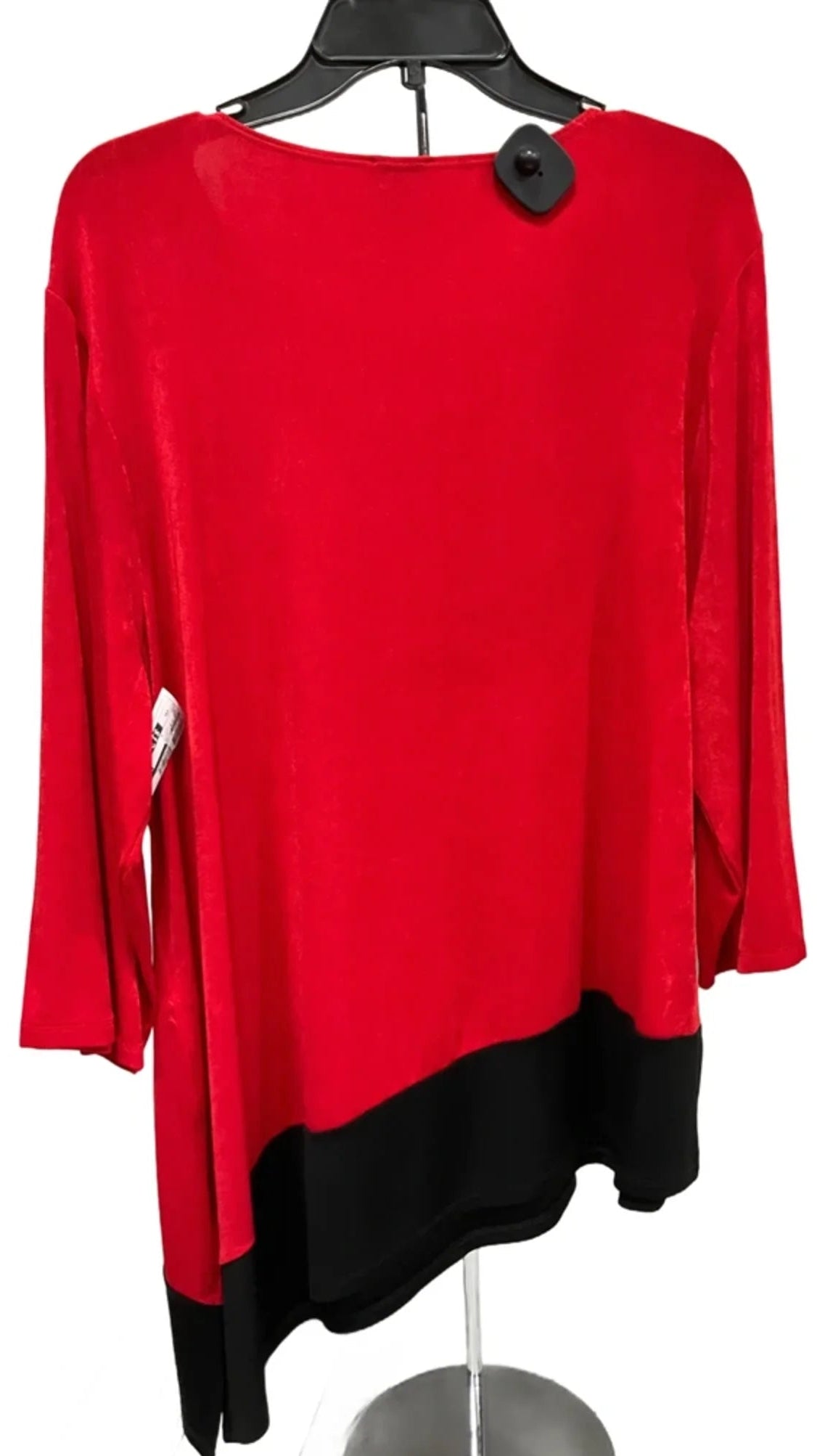 Top 3/4 Sleeve By Chicos In Red, Size: Xxl