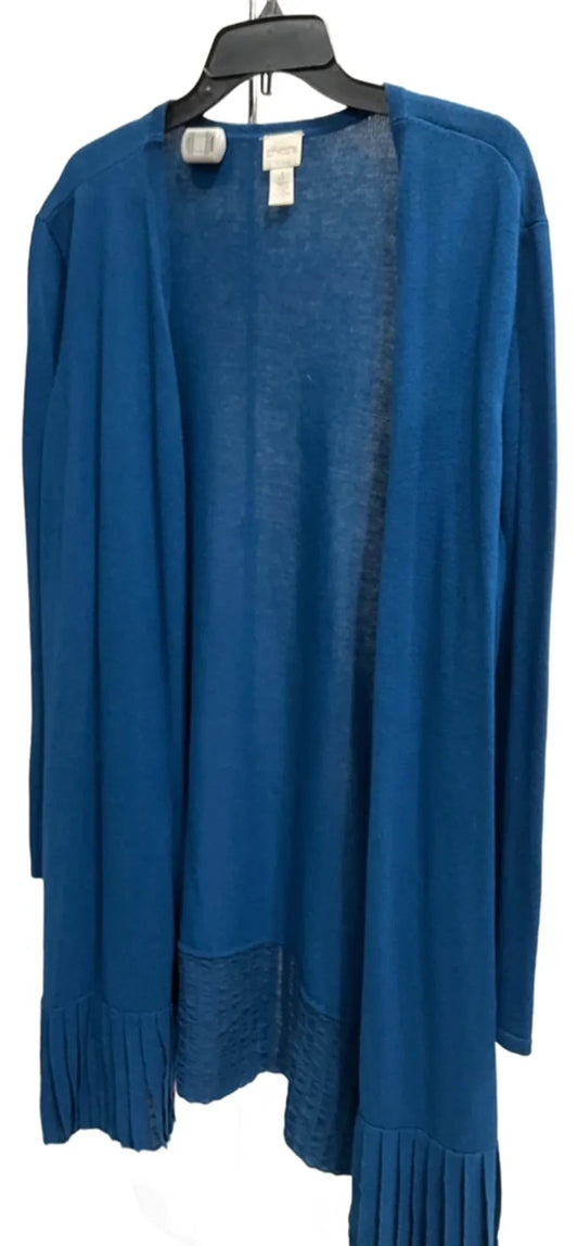 Cardigan By Chicos In Blue, Size: Xxl